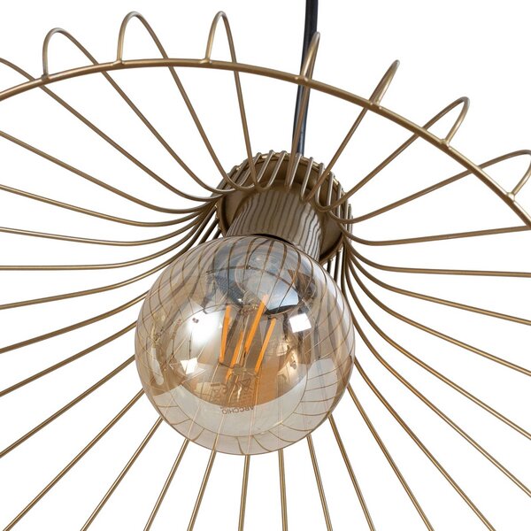 Lampa wisząca Depay Opviq, możliwość ściemniania, mosiężny / złoty, salon / jadalnia, metal