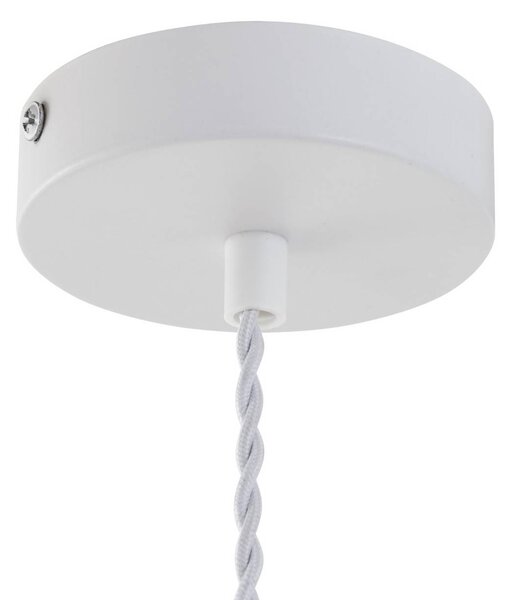 Lampa wisząca Nuvia Lindby, możliwość ściemniania, biały / opal, salon / jadalnia, nowoczesny