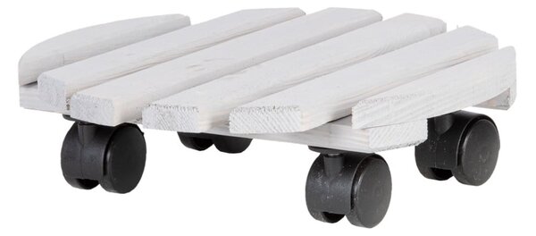 Drewniany kwietnik na kółkach ø 29 cm (wysokość 8 cm) Indoor & Outdoor – Esschert Design