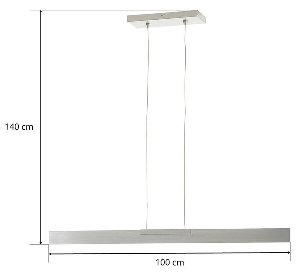 Bopp Nano - lampa wisząca LED, aluminium 100cm