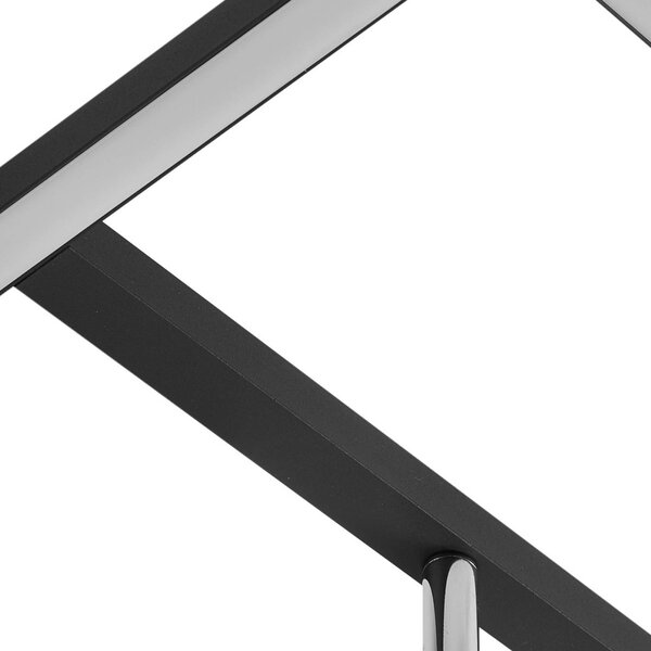 Lampa sufitowa LED Yvor Lucande, czarny, salon / jadalnia, aluminium, nowoczesny
