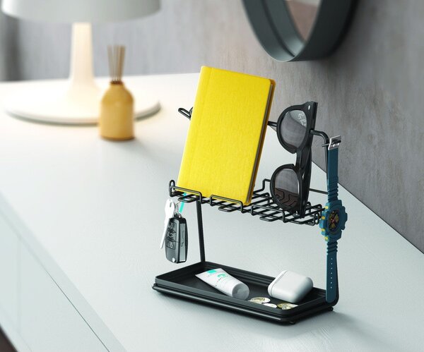 Czarny organizer biurowy My Pocket - Metaltex
