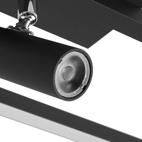 Lampa sufitowa LED Yvor Lucande, czarny, salon / jadalnia, aluminium, nowoczesny