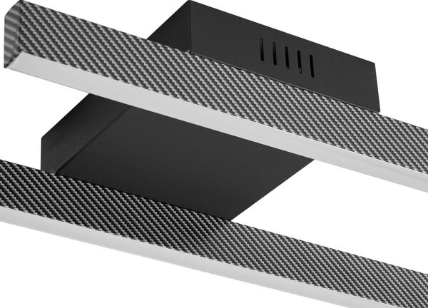 Lampa sufitowa LED Yvor Lucande, czarny, salon / jadalnia, aluminium, nowoczesny