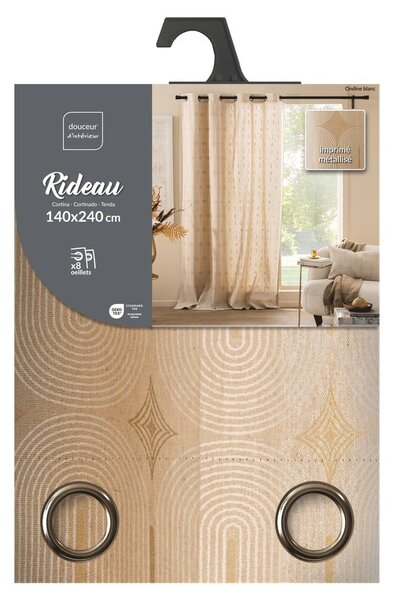 Beżowa zasłona 140x240 cm Ondine – douceur d'intérieur
