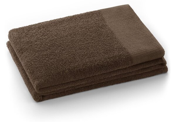 Brązowy bawełniany ręcznik frotte 30x50 cm Amari – Restilo