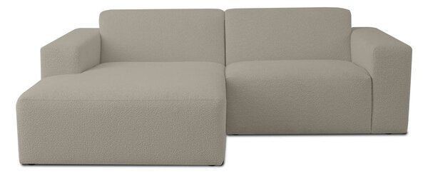 Jasnobrązowy narożnik z materiału bouclé (lewostronny) Roxy – Scandic
