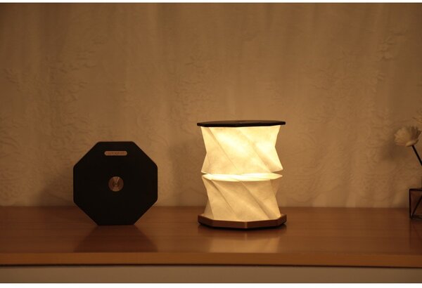 Czarna dekoracja świetlna na USB ø 12 cm Twist Hexagon – Gingko