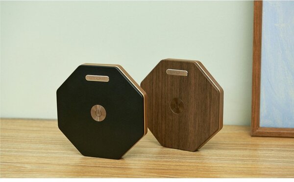 Czarna dekoracja świetlna na USB ø 12 cm Twist Hexagon – Gingko