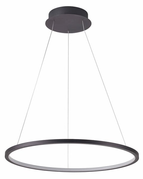 Vinola lampa wisząca czarna cienki ring 40cm LED 24W 3000K / 4000K PND-56135B-040RPC-BK-3KS4K
