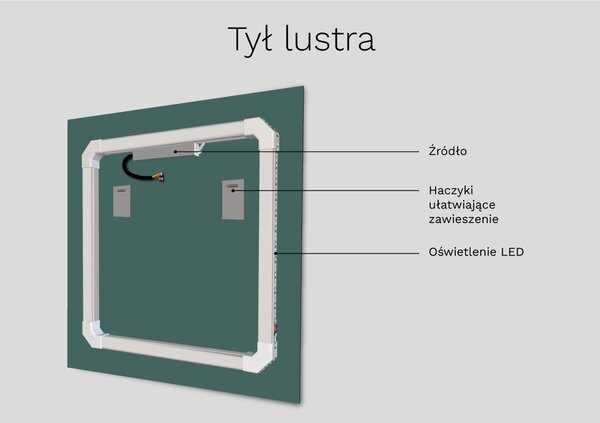 Nietypowe LED lustro do łazienki z oświetleniem A10