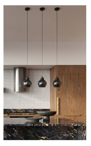 Czarna lampa wisząca ø 15 cm Grande – Sollux
