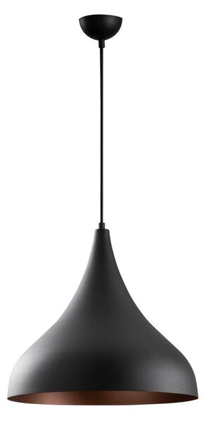 Czarna lampa wisząca z metalowym kloszem ø 41 cm Sağlam – Opviq lights