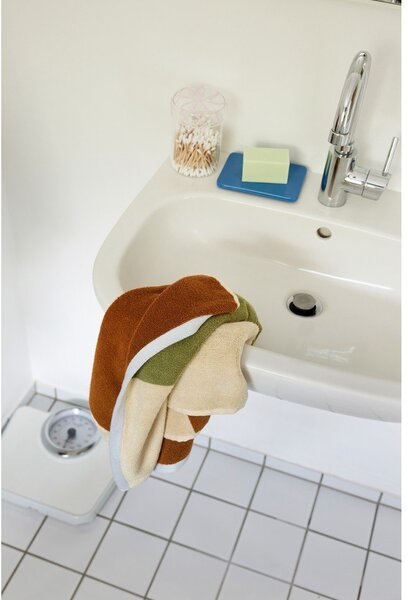 Brązowy bawełniany ręcznik frotte 50x100 cm Block – Hübsch