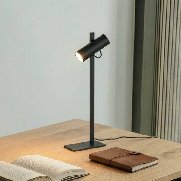 Lampa stołowa Lysias Lucande, czarny, salon / jadalnia, metal, nowoczesny