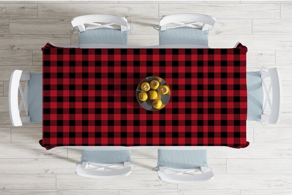 Obrus z domieszką bawełny Minimalist Cushion Covers Tartan, 140x180 cm