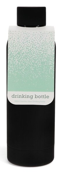 Czarna butelka ze stali nierdzewnej 500 ml – Rex London