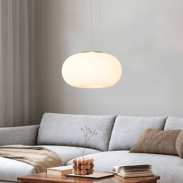 EGLO Lampa wisząca Optica, możliwość ściemniania, biały / opal, salon / jadalnia, szkło, nowoczesny