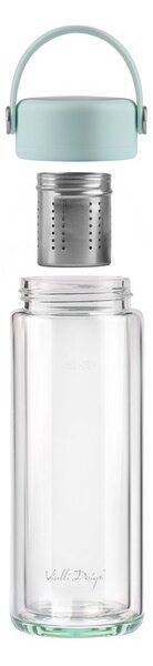 Miętowa szklana butelka 350 ml Fuori – Vialli Design