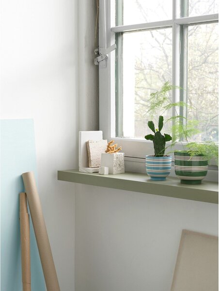 Biało-niebieska ceramiczna doniczka Kähler Design, ø 12 cm