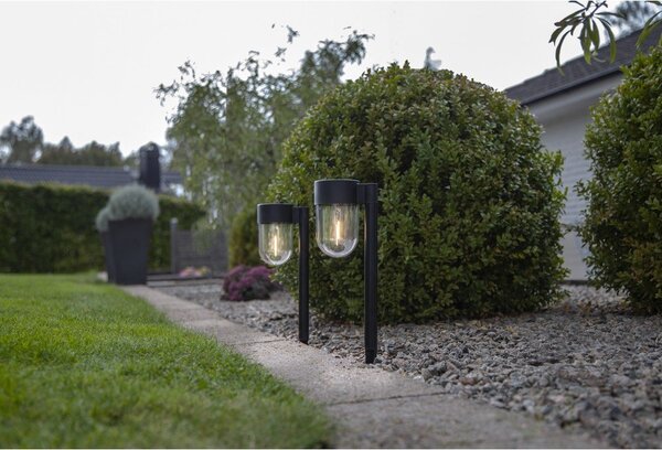 Zestaw 2 ogrodowych lamp solarnych LED Star Trading Cupolai, wys. 30 cm