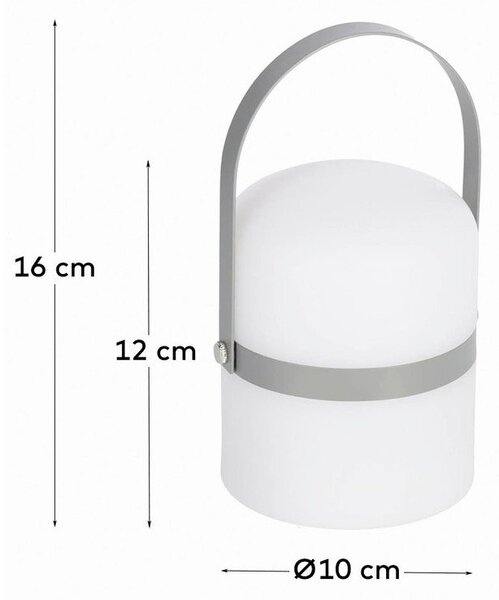 Szara lampa zewnętrzna Kave Home Janvir, wys. 16 cm