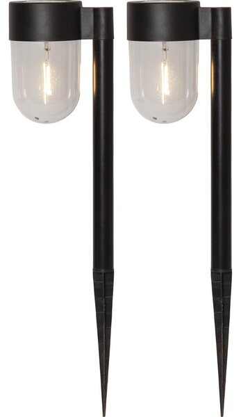 Zestaw 2 ogrodowych lamp solarnych LED Star Trading Cupolai, wys. 30 cm