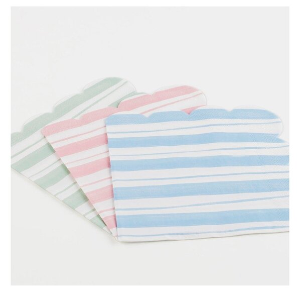 Papierowe serwetki zestaw 16 szt. Ticking Stripe – Meri Meri