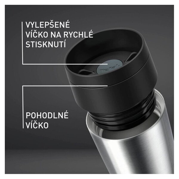 Kubek podróżny w kolorze srebra 360 ml – Tefal