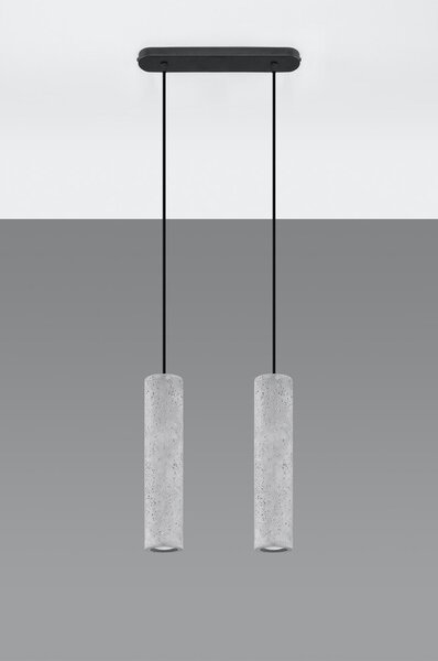 Betonowa lampa wisząca Sollux Fadre, dł. 34 cm