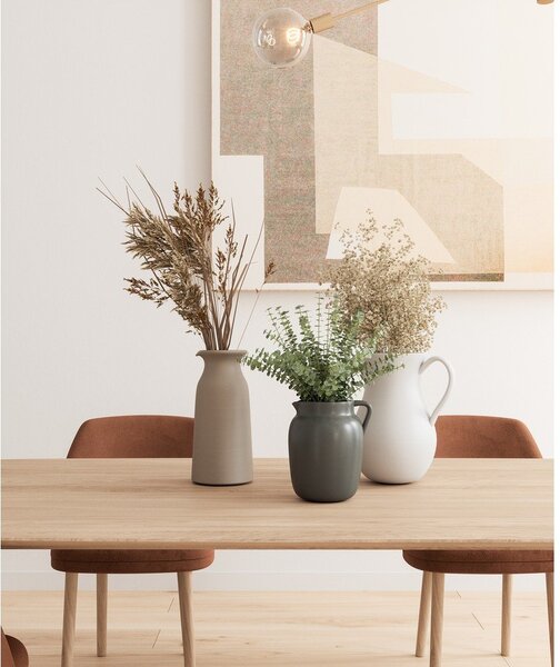 Biały ceramiczny ręcznie wykonany wazon (wysokość 30 cm) Harmonia – Artevasi