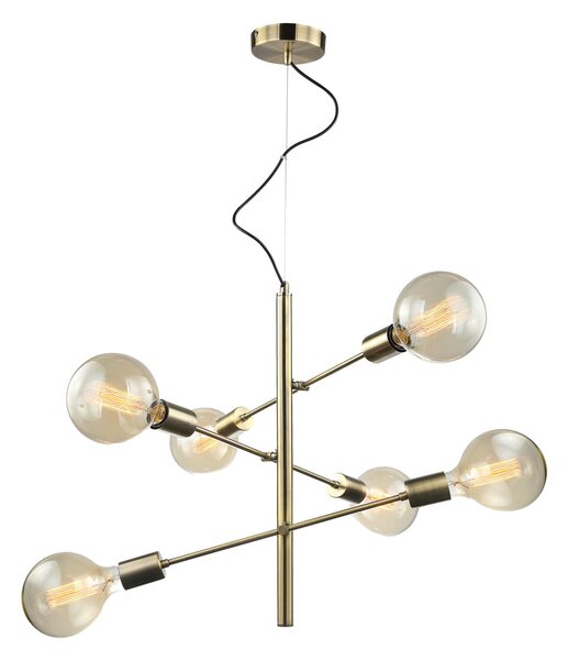 MADALYN lamp wisząca patyna oprawki na regulowanych ramionach 6xE27 MDM3582/6 AB