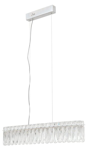 NOSTA kryształowa lampa wisząca podłużna 67cm LED 16W 3000K wykończenie chrom PND-34364-1-CH-CL