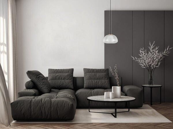 FEDER lampa wisząca klosz przezroczysty z białym kloszem w środku 1xE27 PND-61001A-BK