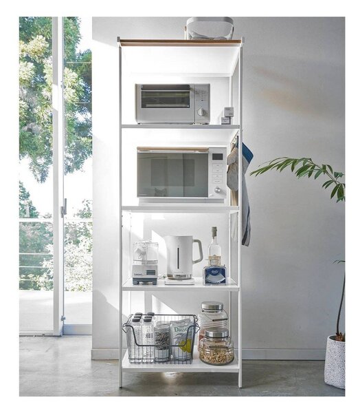 Stalowy regał w matowym białym kolorze 60x170x46,5 cm Tower – YAMAZAKI