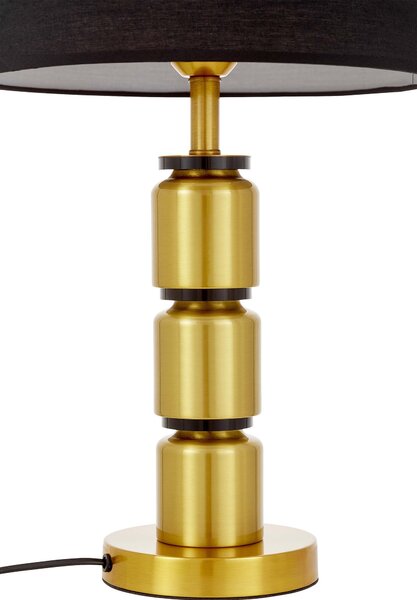 NOWOCZESNA LAMPA NOCNA CZARNO-MOSIĘŻNA ELIOT