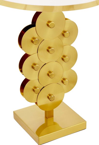 LAMPA NOCNA GLAMOUR BIAŁO-MOSIĘŻNA SALERNO
