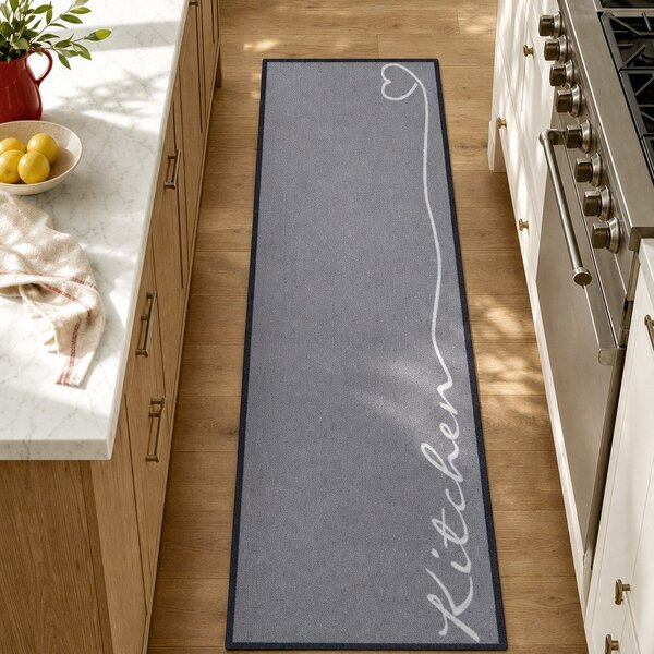 Szary chodnik Zala Living Kitchen, 50x150 cm