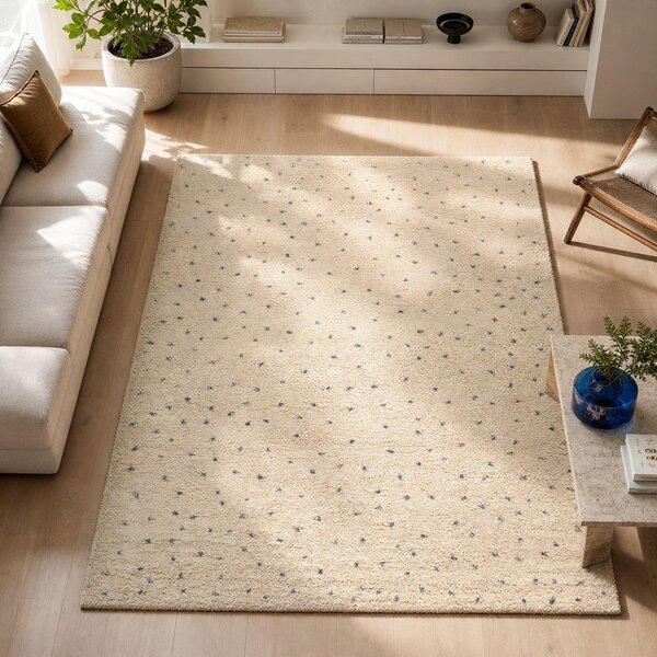 Czarno-kremowy dywan 80x150 cm Dottie Black – Universal