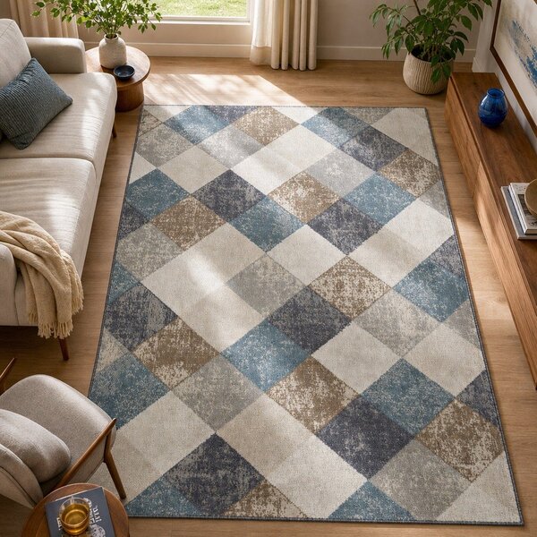 Niebieski/beżowy dywan 120x170 cm Terrain – Hanse Home