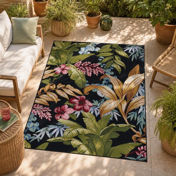 Czarny dywan odpowiedni na zewnątrz 80x165 cm Flair – Hanse Home