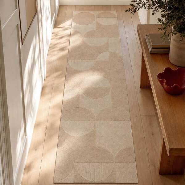 Beżowy wełniany chodnik 60x230 cm Gigi – Flair Rugs