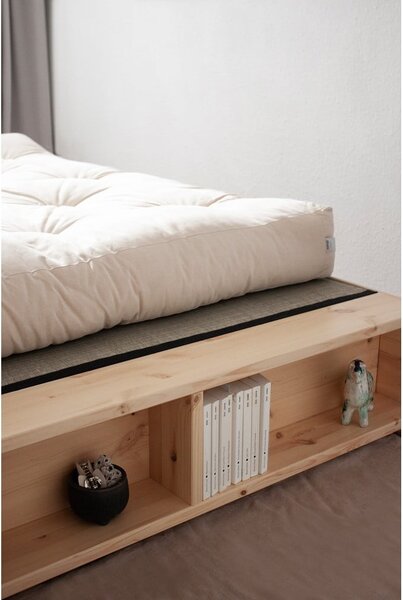 Łóżko dwuosobowe z drewna sosnowego ze stelażem 140x200 cm Ziggy – Karup Design