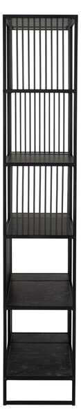 Czarny regał w dekorze kamienia 85x185 cm Strington – Actona