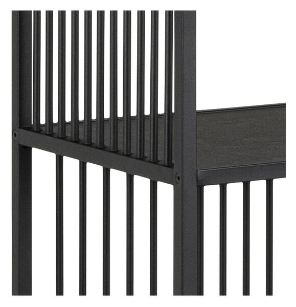 Czarny regał w dekorze kamienia 85x185 cm Strington – Actona