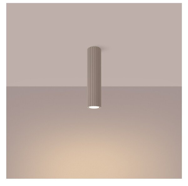Szarobrązowa metalowa lampa punktowa Gleam – Sollux