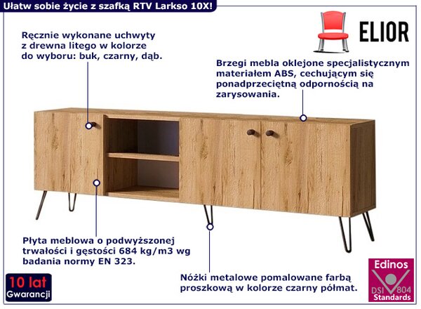 Szafka RTV w stylu loft dąb craft G7-M23