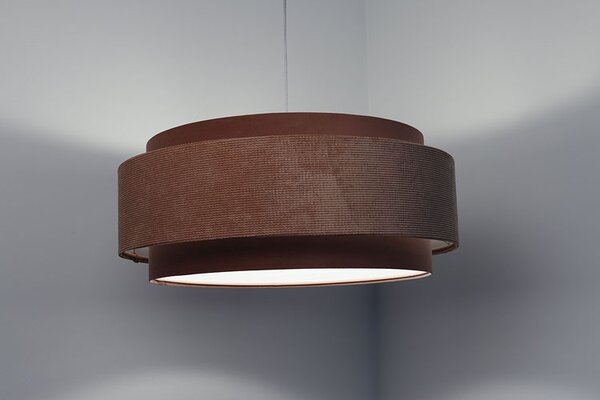 Różowa lampa wisząca z podwójnym abażurem - 5X A353 M5-T62