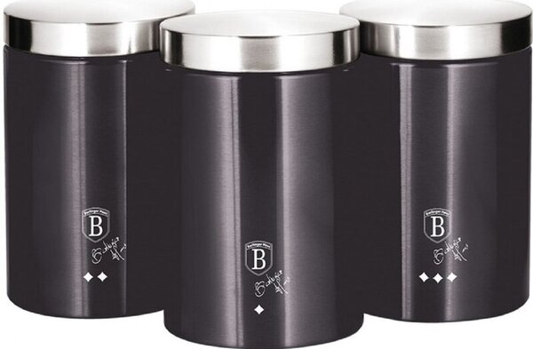 Zestaw pojemników na żywność BERLINGER HAUS Metallic Line Carbon Pro Edition BH-6718 3 szt