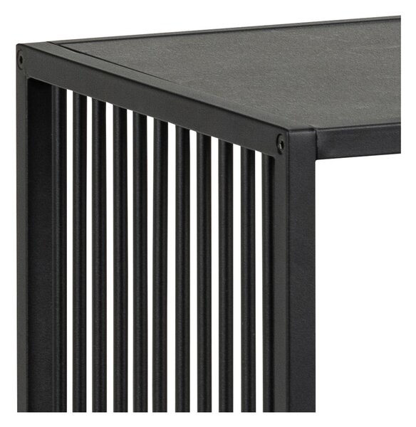 Czarny regał w dekorze kamienia 120x83 cm Strington – Actona